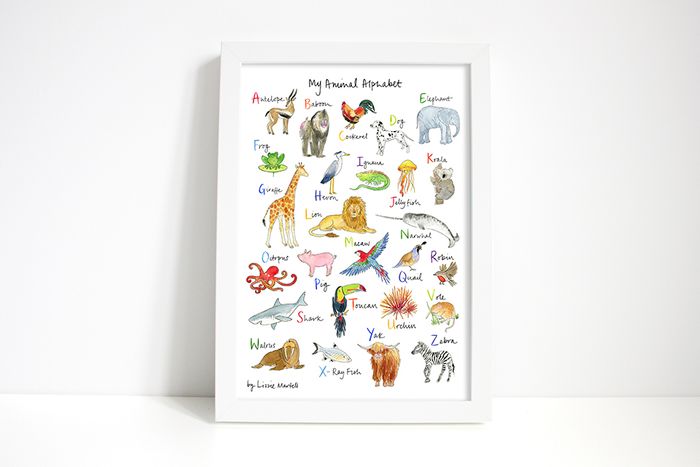 Animal Alphabet Art Print